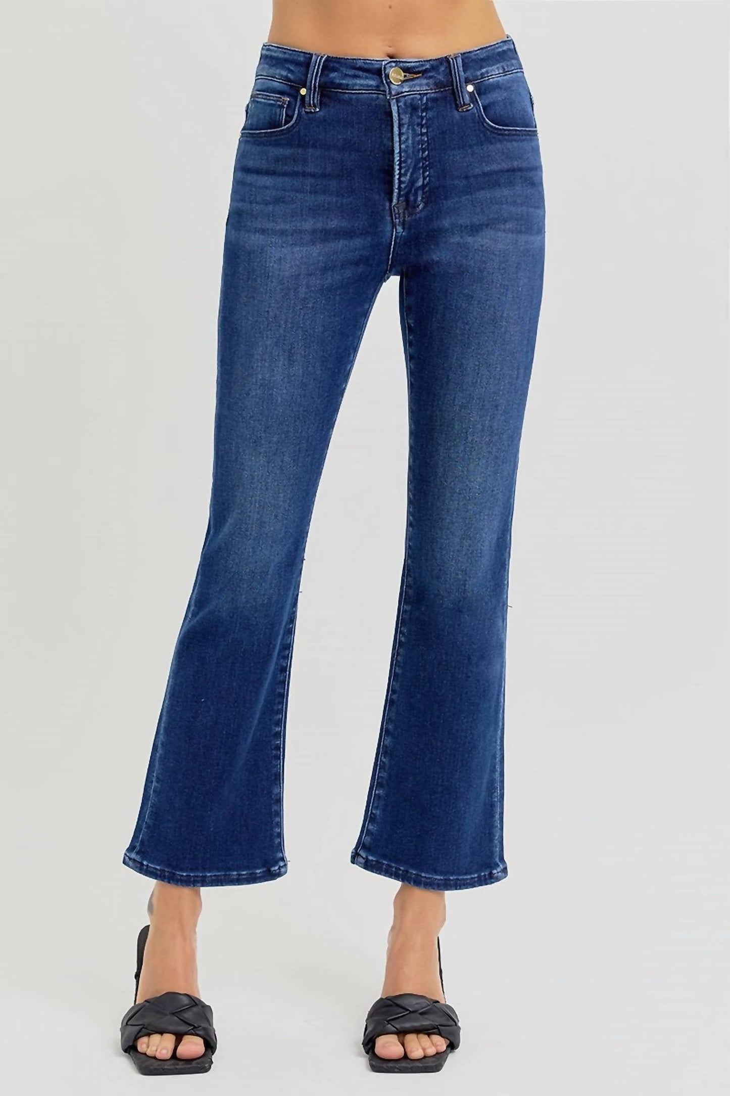 Risen - Women's Imelda High Rise Crop Bootcut Jeans