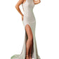 Rachel Allan - Beaded High Neckline Prom Dress
