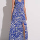 Elan - V-neck Tie Back Maxi Dress