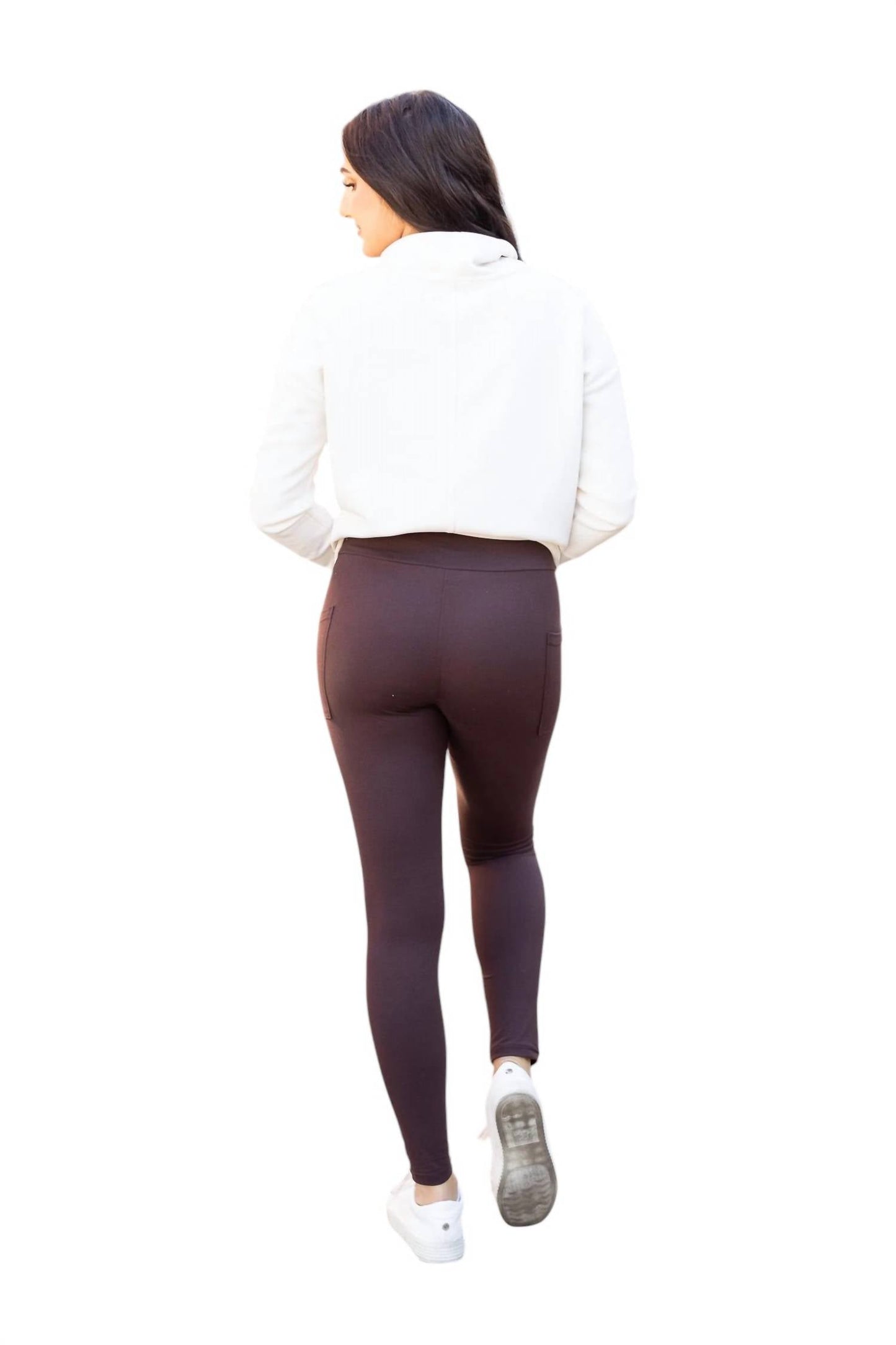 Julia Rose - Becca Crossover Full Length Leggings with Pockets