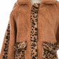 Anarchy Street - Women's Leopard Print And Sherpa Jacket