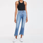 7 For All Mankind - High Waist Slim Kick With Long Side Hem And Destroy Jeans