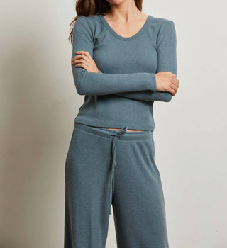 Perfectwhitetee - ESME BRUSHED WAFFLE U NECK TEE