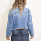 Kancan - Destructed Hem Denim Jacket