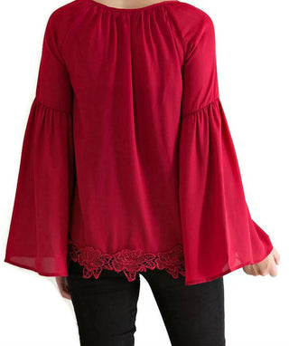 Entro - Lace, Bell & Tassel Tunic Top
