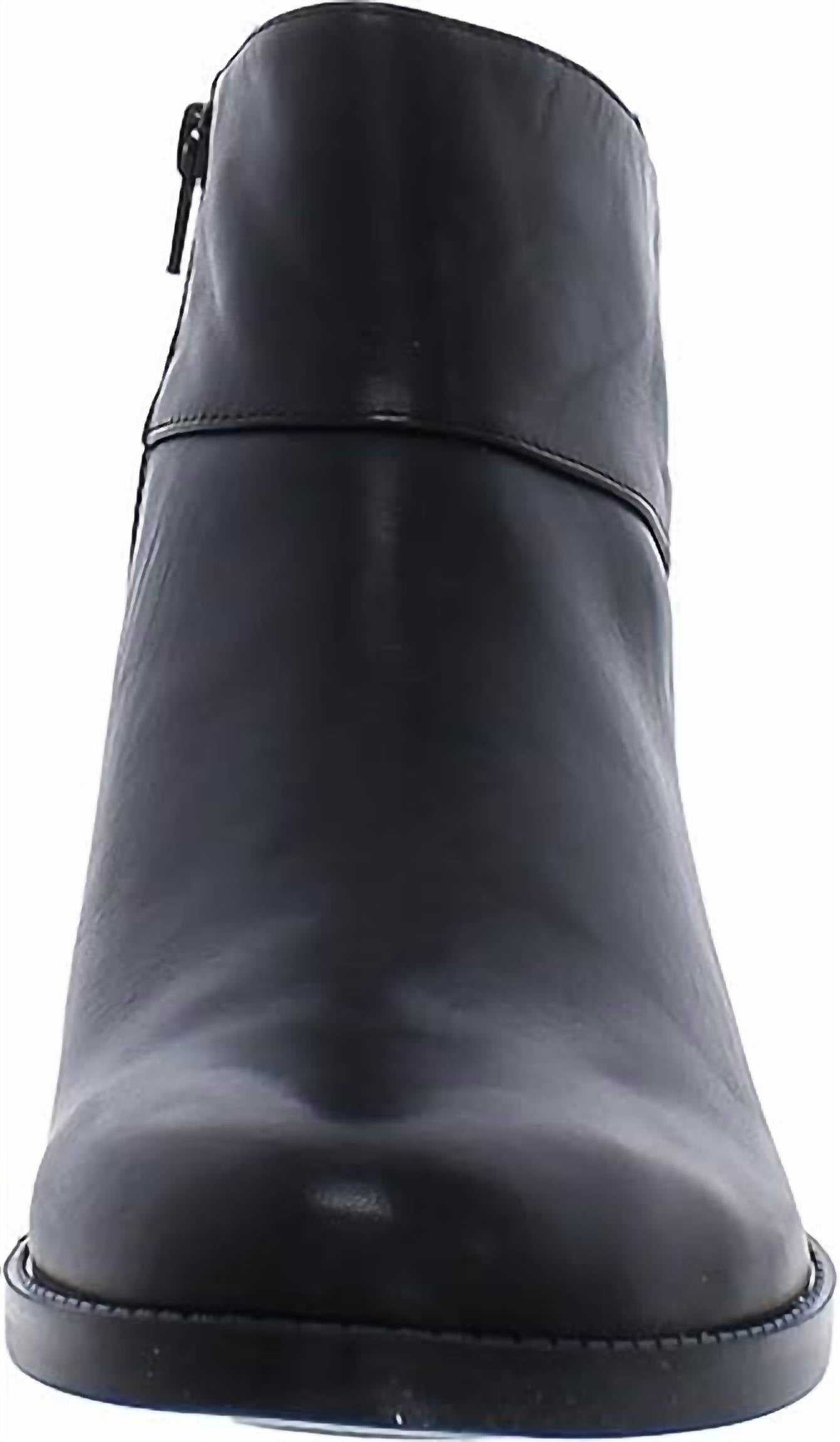 David Tate - Women's Ania Leather Stacked Heel Ankle Boots