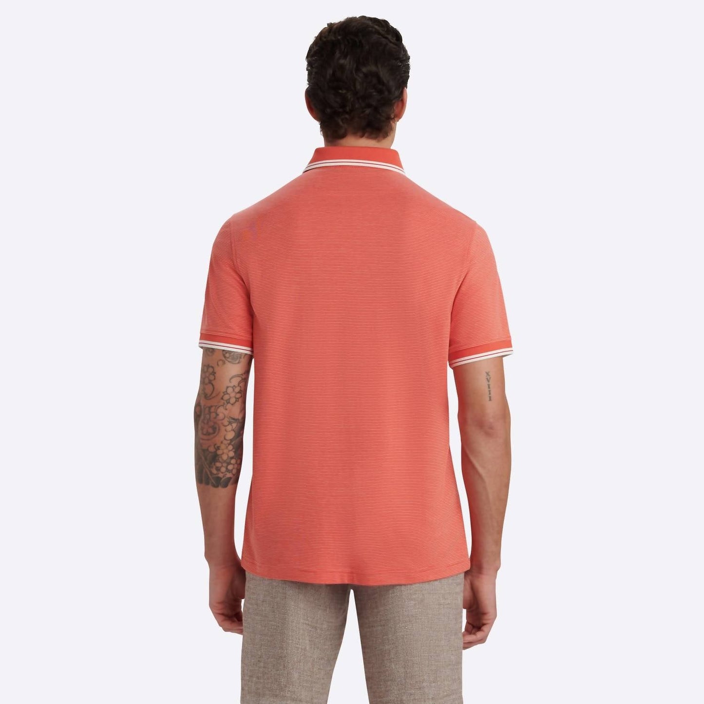 Bugatchi Uomo - Striped Three Button Polo