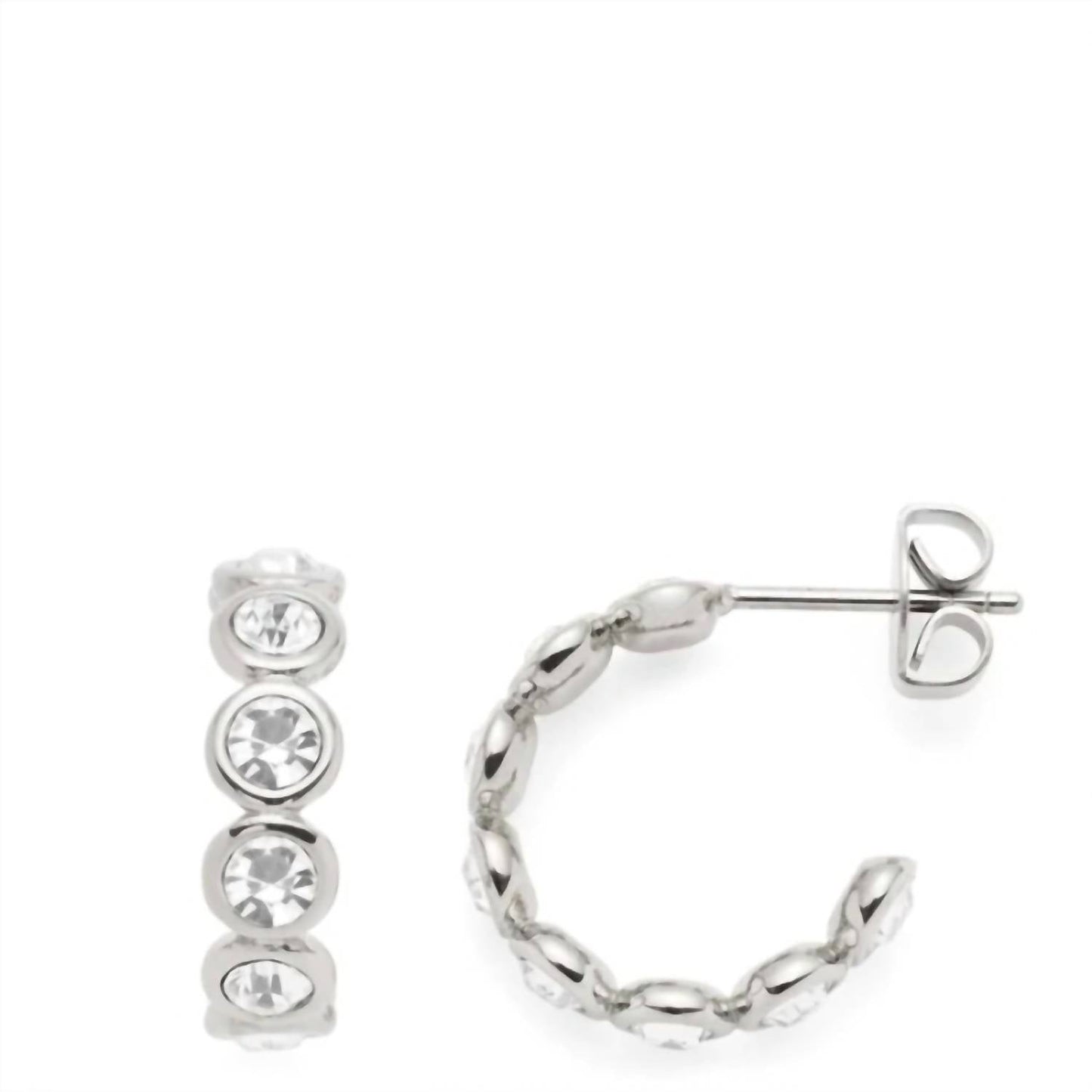 Allyanna Gifts - Women's Moissanite Bubble Open Hoop Post Earrings