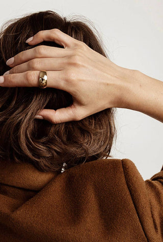 Maslo Jewelry - Domed Ring Gold
