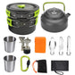 Aluminum Camping Cookware Set with Kettle and Utensils