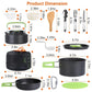 Camping Cookware Set with Stove and Kettle 16pcs