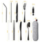 9-piece Stainless Steel Camping Cutlery Set with Travel Case