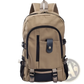 Canvas Backpack Men's Olive Green Student Bag