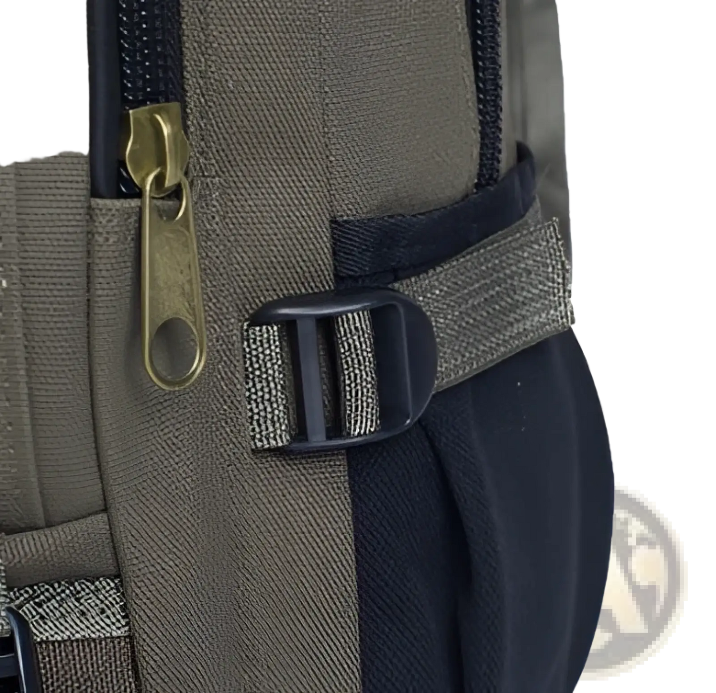 Canvas Backpack Men's Olive Green Student Bag