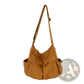 Canvas Shoulder Bag Large Multi Pocket Retro Tote