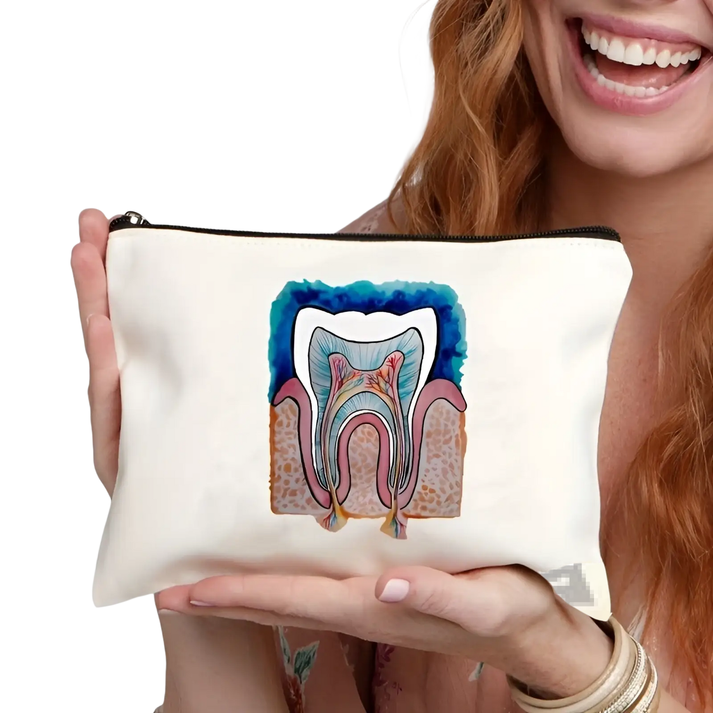 Canvas Tooth Pouch not a Bag of Teeth Travel Case