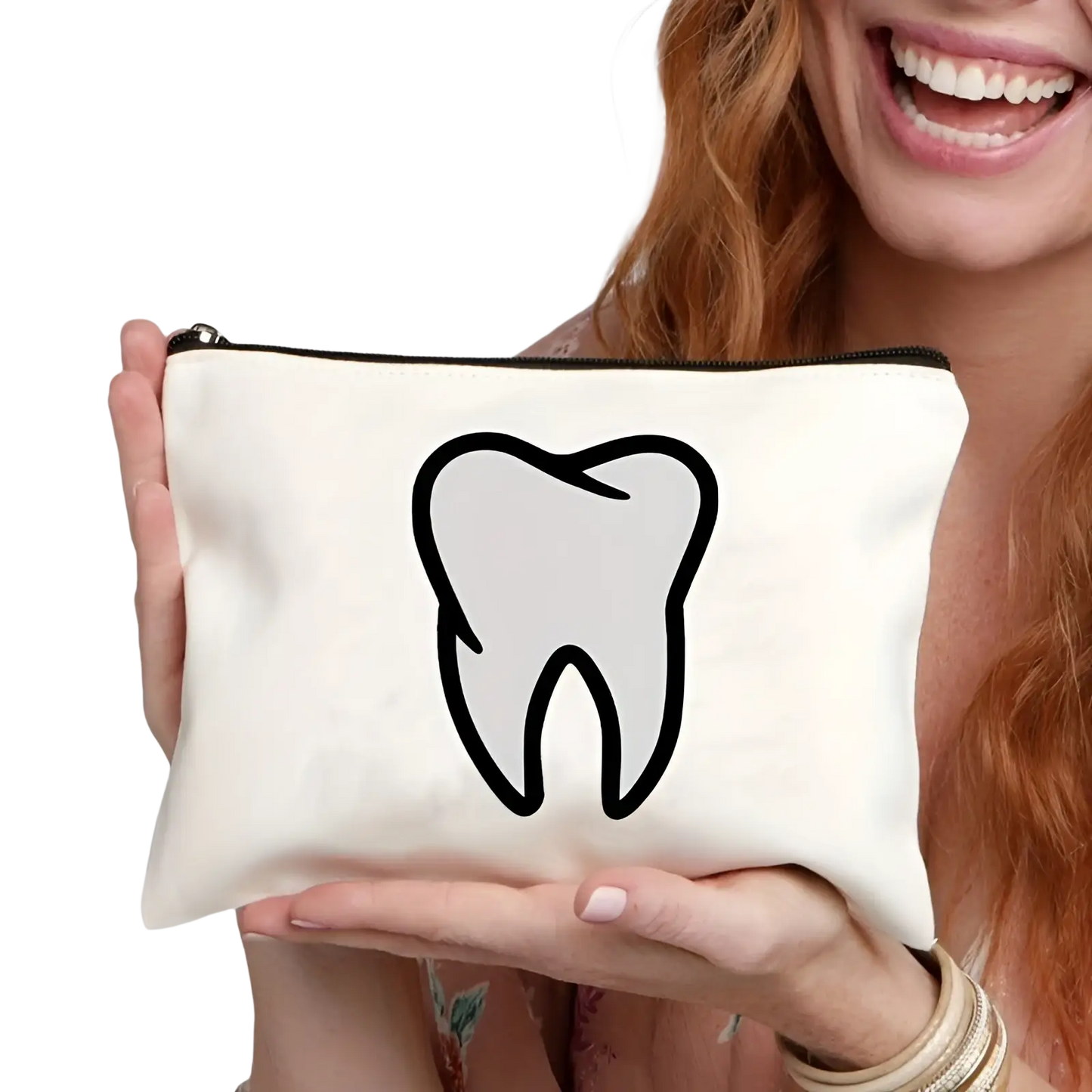 Canvas Tooth Pouch not a Bag of Teeth Travel Case