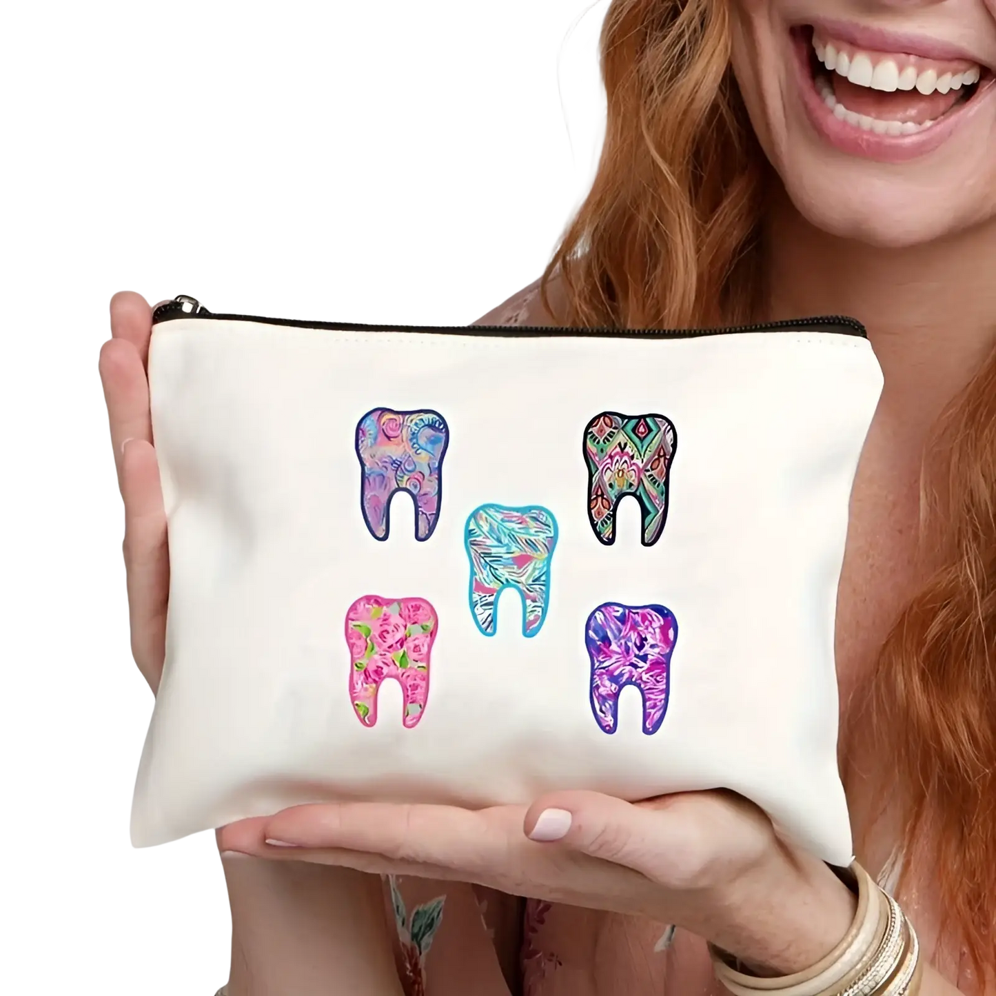 Canvas Tooth Pouch not a Bag of Teeth Travel Case