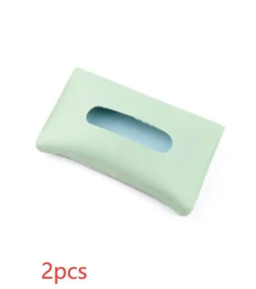 Premium Leather Car Sun Visor Tissue Box Holder