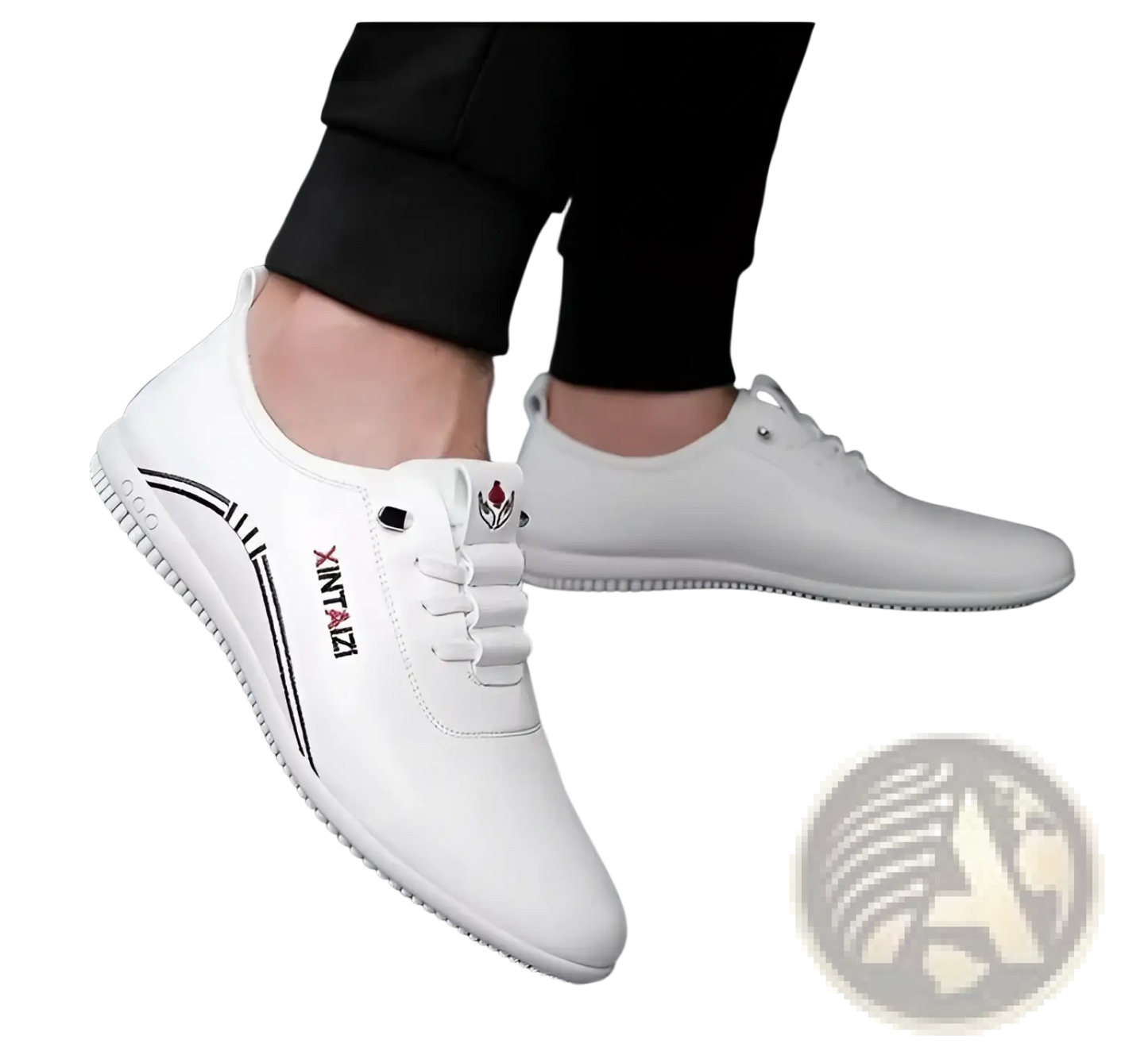 Casual Leather Flat Sneakers Lightweight Breathable