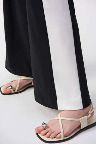 Joseph Ribkoff - Two-tone Color Block Wide Leg Pants
