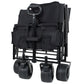 3-in-1 Convertible Folding Wagon Cart with Bench Seat & Storage