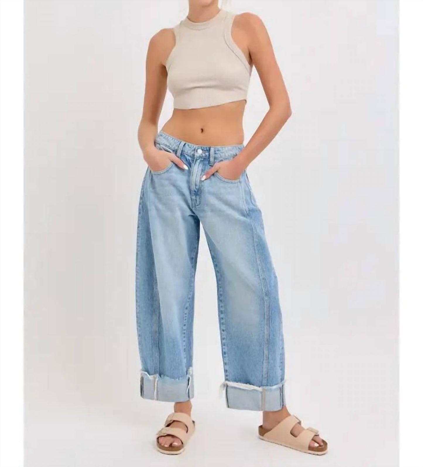 Cello - Jessie: Mid Waisted Barrel Jeans