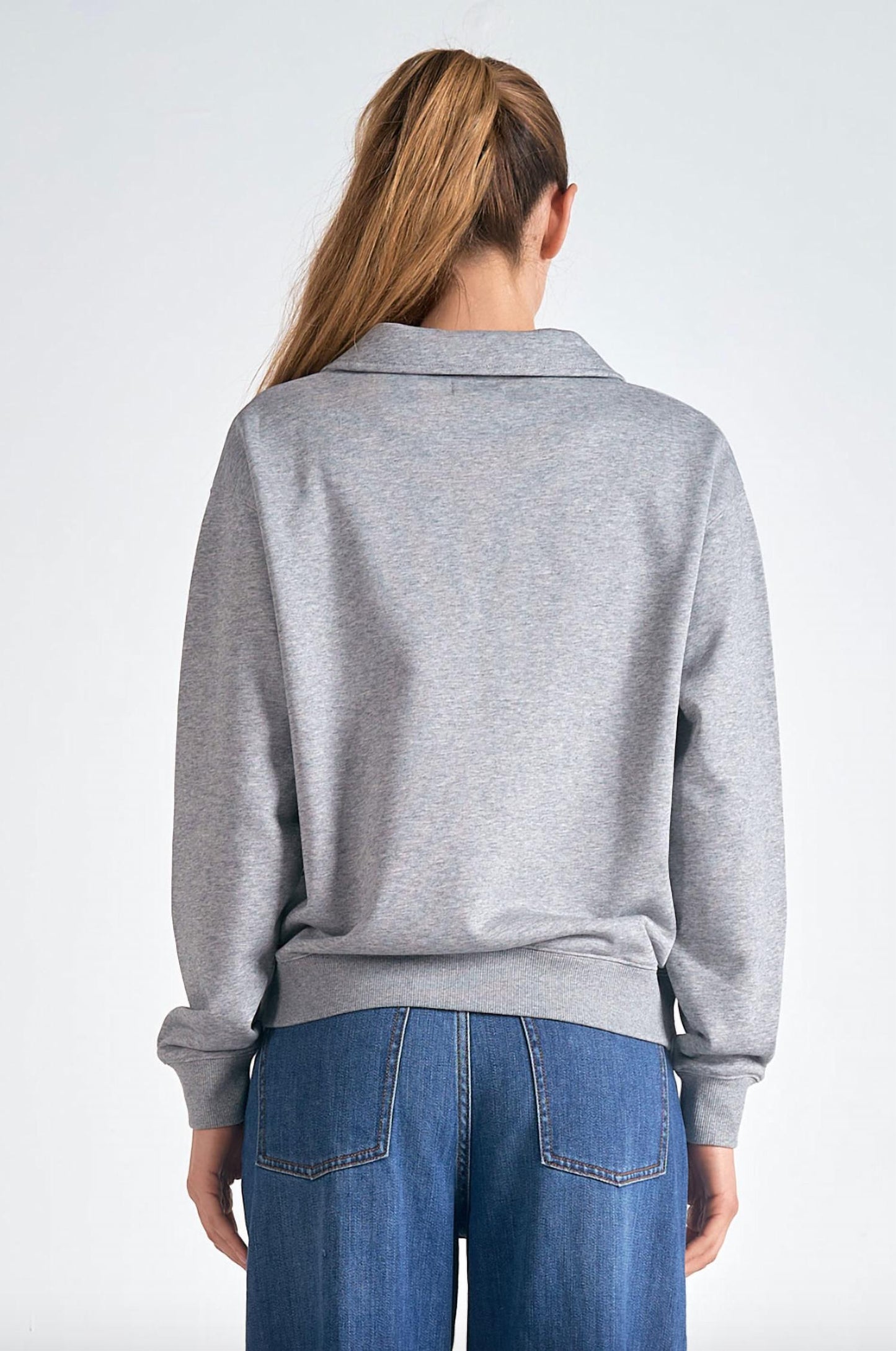 Elan - V-neck Long Sleeve Sweatshirt