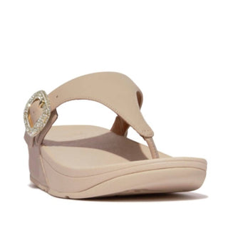 Fitflop - Women's Lulu Crystal Toe Post Buckle Leather Sandal