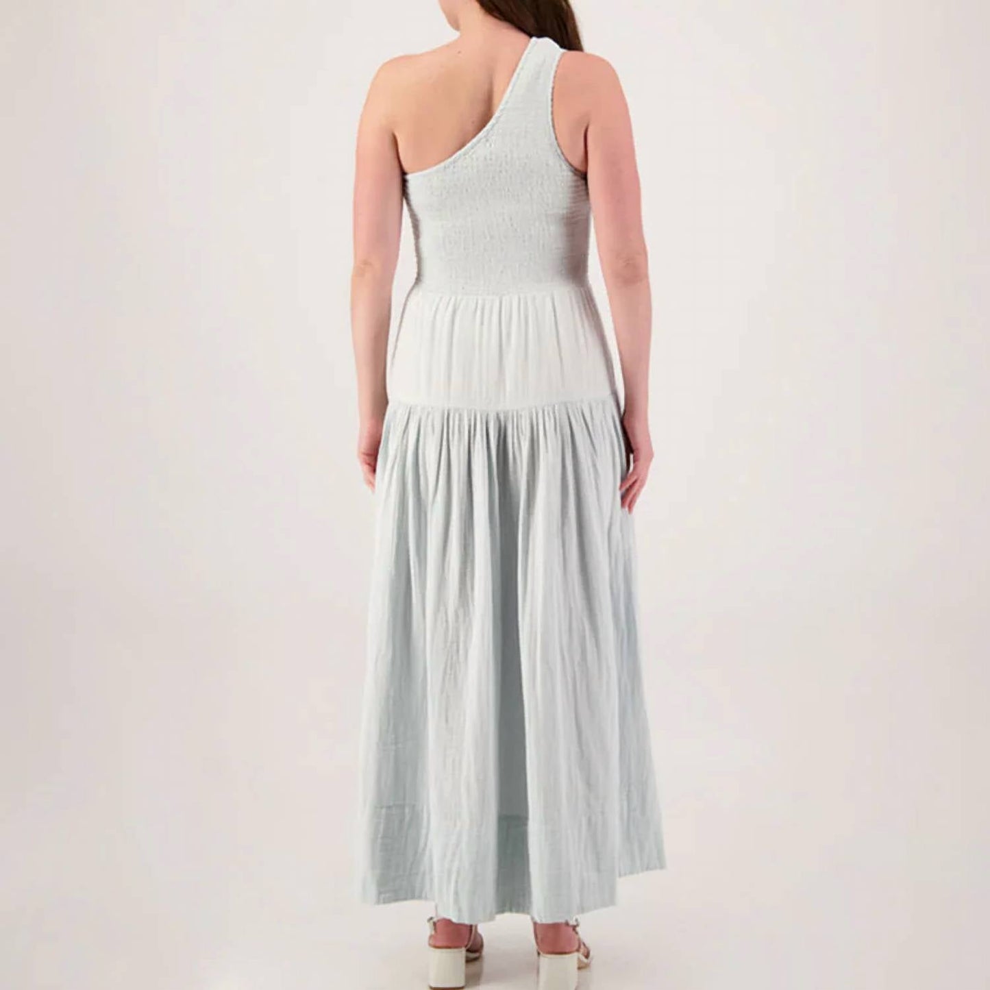 Elan - One Shoulder Smocked Maxi Dress