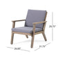 Avacyn Outdoor Acacia Wood 4-Seater Chat Set with Cushions