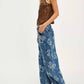 Free People - Good Luck Printed Barrel Jeans