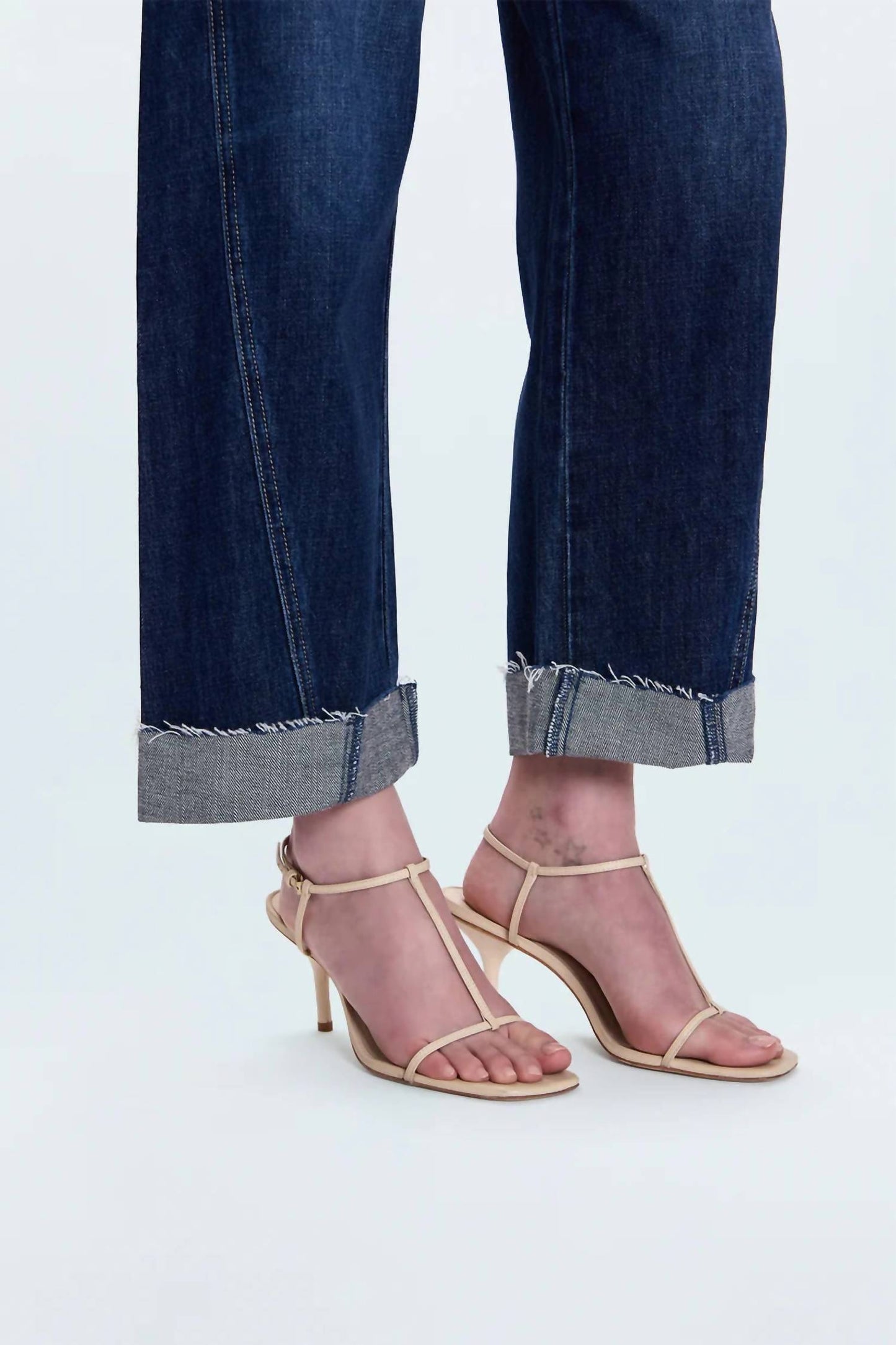 Pistola - Kacey Mid Rise Cuffed Straight Jeans