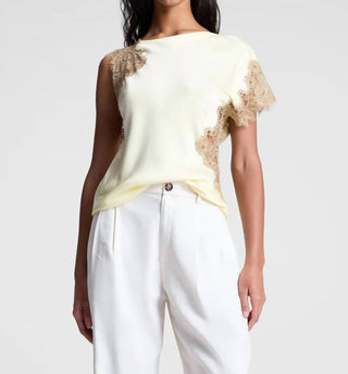 A.L.C. - Alessia Satin Lace Top