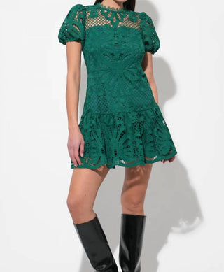 Adelyn Rae - Clarisse A-line Placement Lace Mini Dress