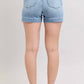Judy Blue - High Waisted Denim Trouser Shorts