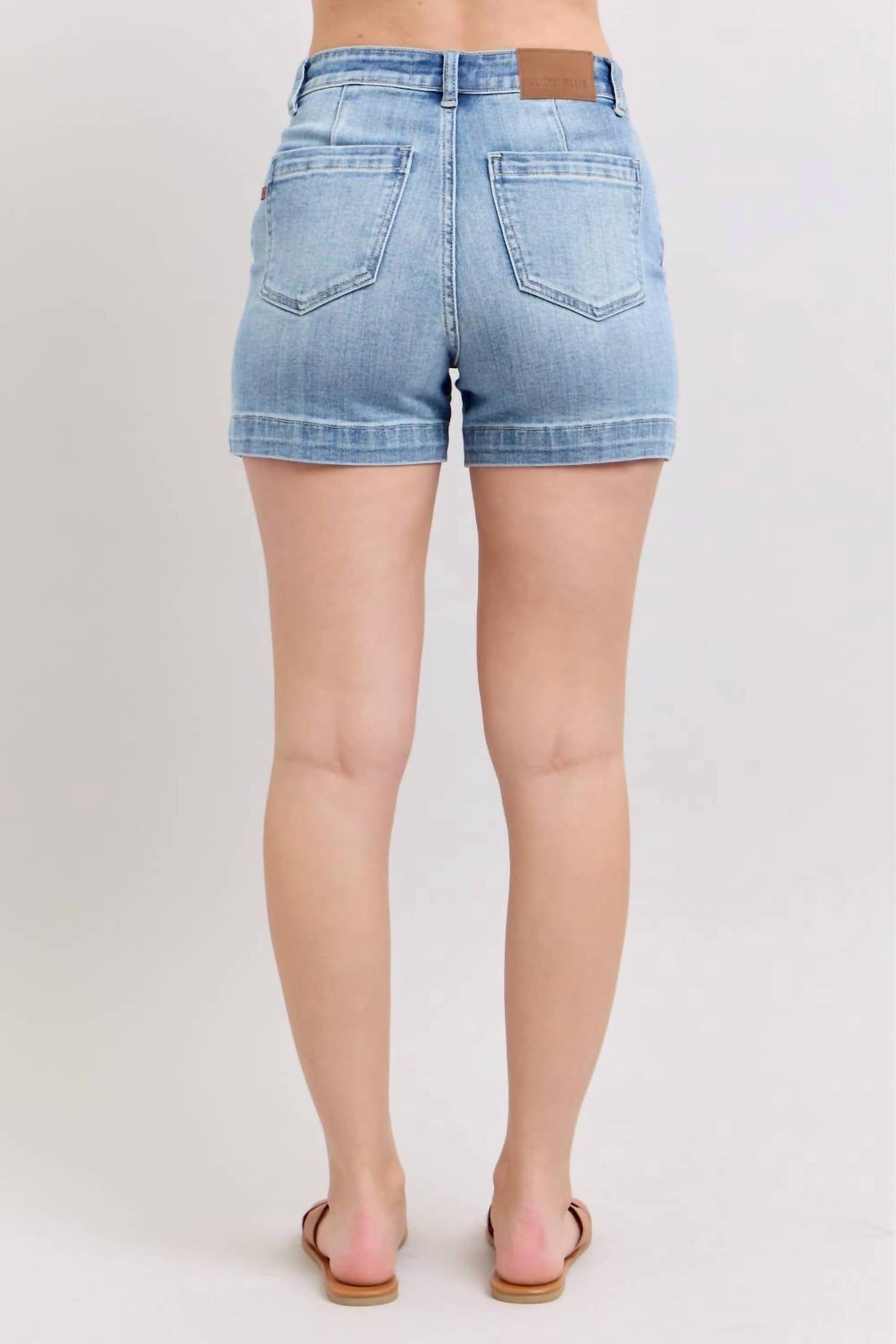 Judy Blue - High Waisted Denim Trouser Shorts