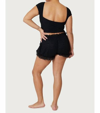 Find Me Now - Crepe Mesh Backless Tee Top