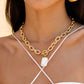 Ettika - Women's Chain Link And Mother Of Pearl Necklace