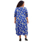 On The Plus Side - Printed 3/4 Sleeve Edyth Dress - Plus Size