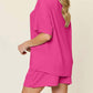 Double Take - Cozy Comfy Fit T-shirt & Shorts Set