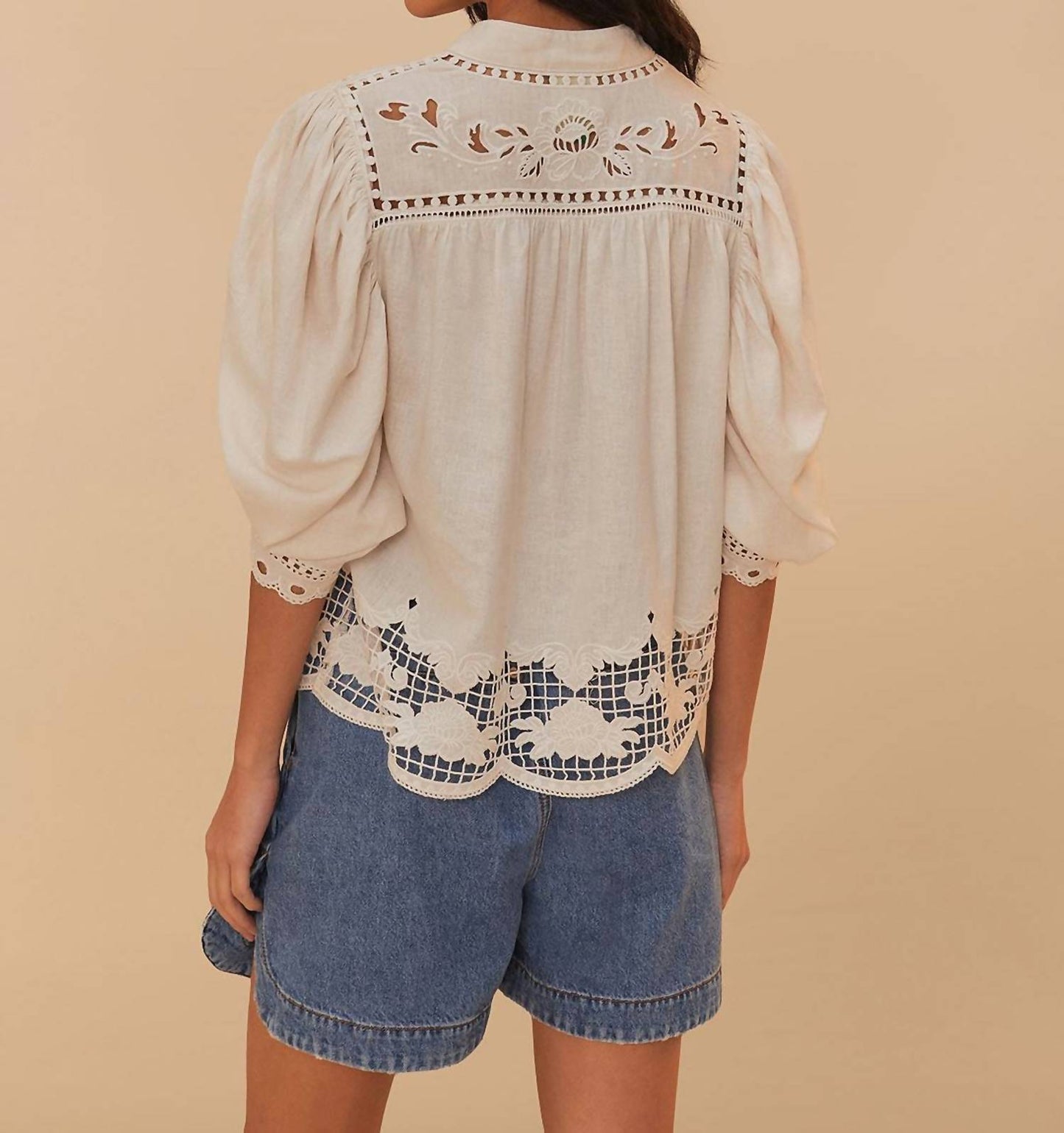 Farm Rio - Romantic Richelieu Blouse