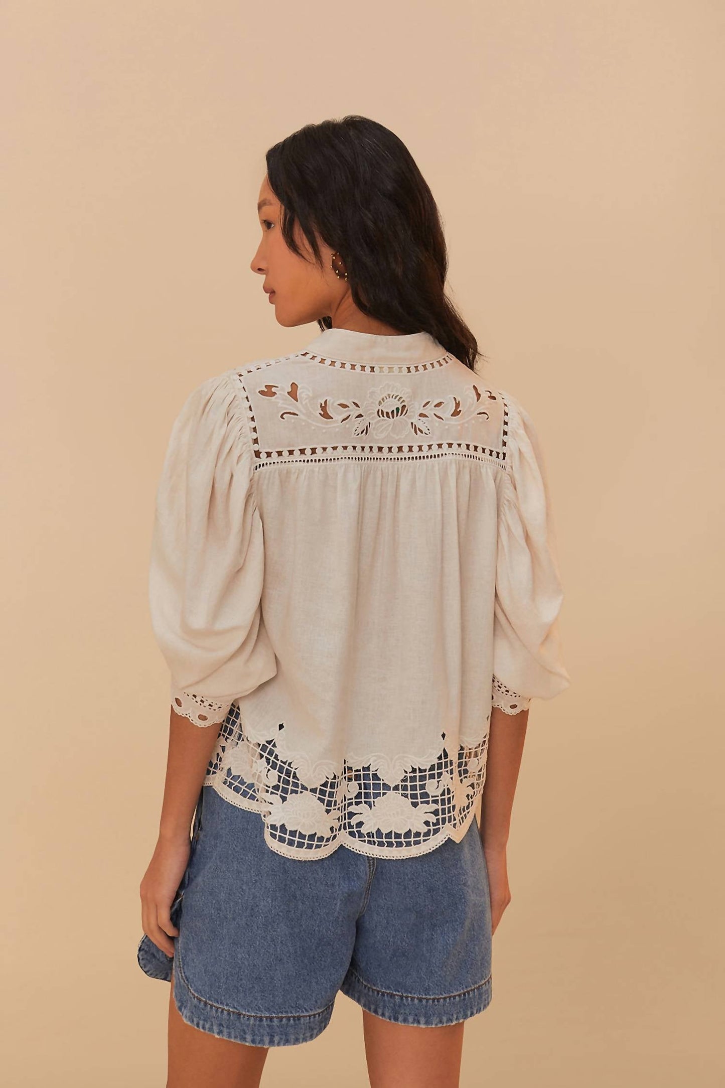Farm Rio - Romantic Richelieu Blouse