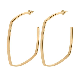 Eklexic - Women's Square Shaped Hoop Earrings