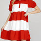 She + Sky - Color Block Tiered Dress