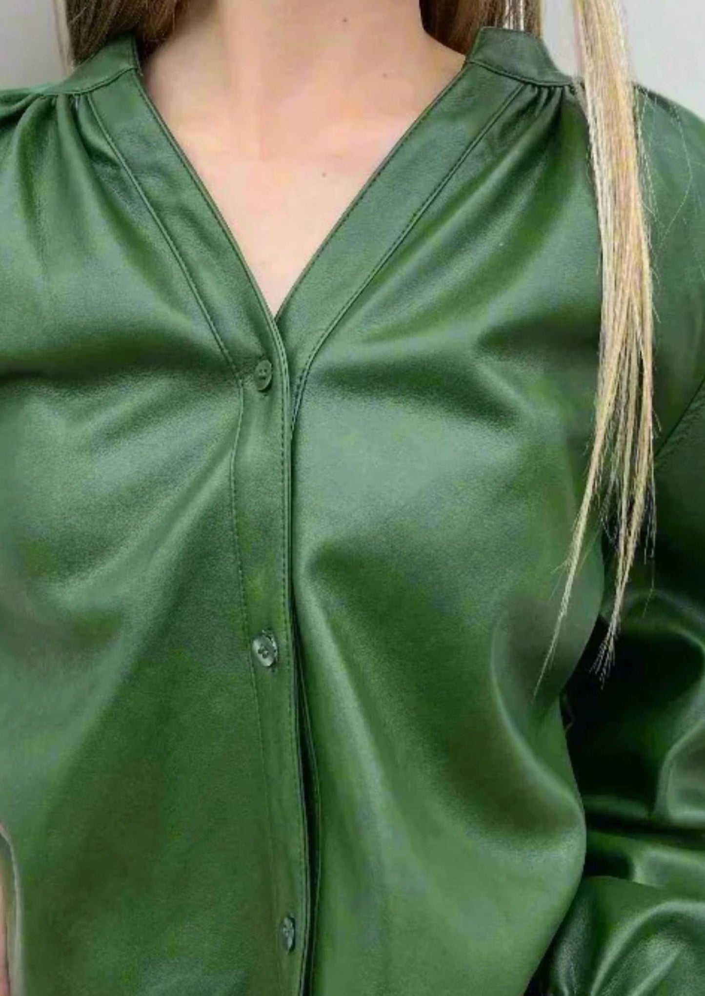Dolce Cabo - Harper Leather Button-down Top