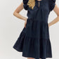Entro - Flutter Sleeve Midi Dress