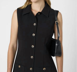 French Connection - Azra Twill Sleeveless Button Dress