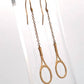 Love Love Tennis - Women's Tennis Racket Solid Gold Earrings