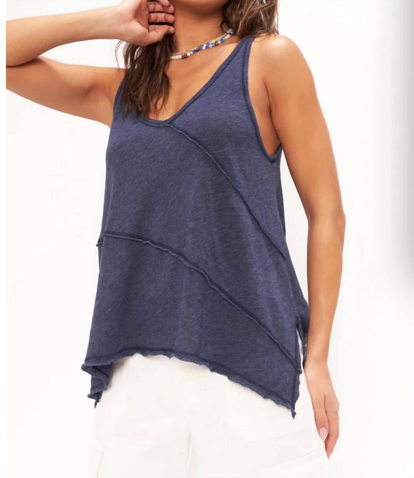 Project Social T - Wavy Baby Relaxed Seamed Textured Tank
